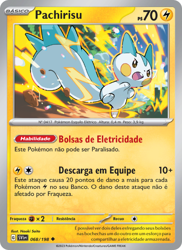Pachirisu 068 — Escarlate e Violeta (Portuguese Pokémon TCG card)