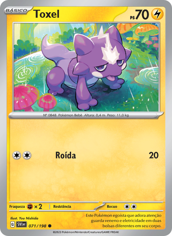 Toxel 071 — Escarlate e Violeta (Portuguese Pokémon TCG card)
