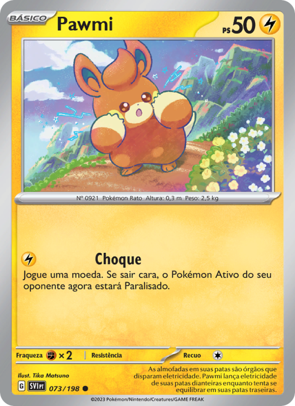 Pawmi 073 — Escarlate e Violeta (Portuguese Pokémon TCG card)