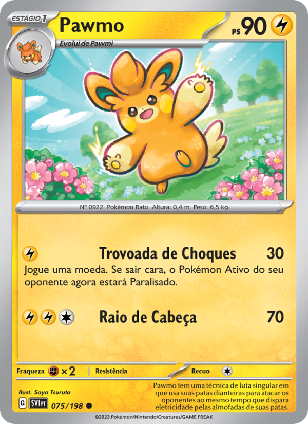 Pawmo 075 — Escarlate e Violeta (Portuguese Pokémon TCG card)