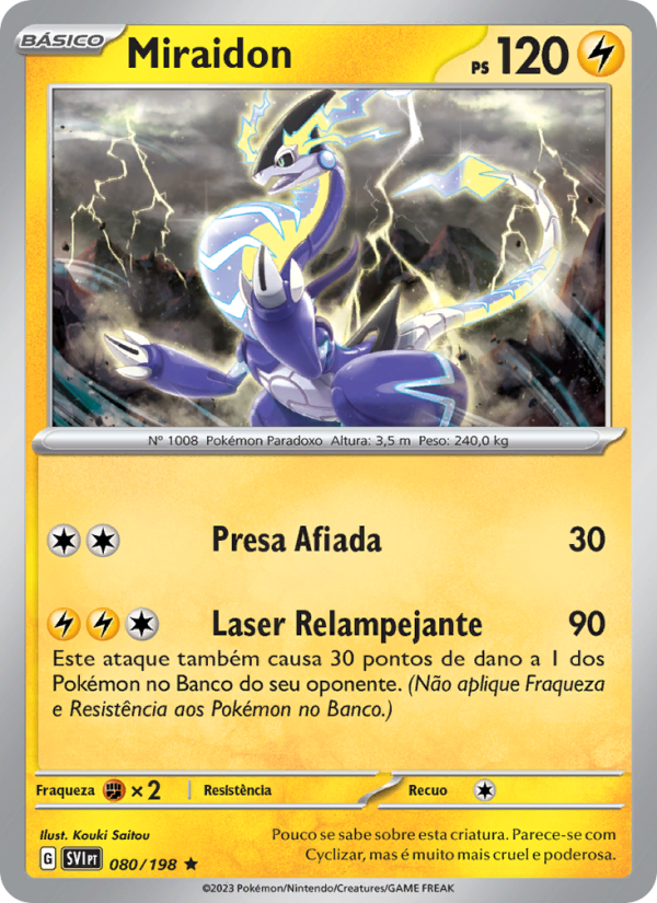 Miraidon 080 — Escarlate e Violeta (Portuguese Pokémon TCG card)