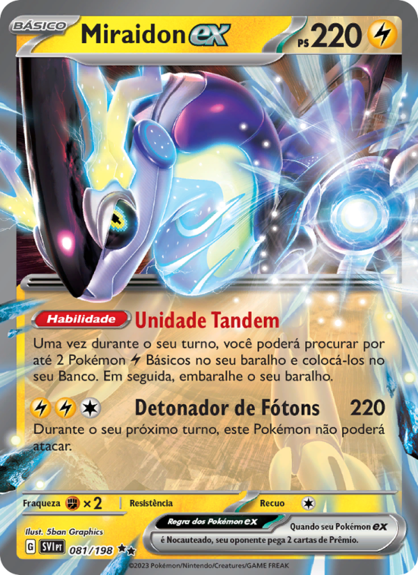 Miraidon ex 081 — Escarlate e Violeta (Portuguese Pokémon TCG card)
