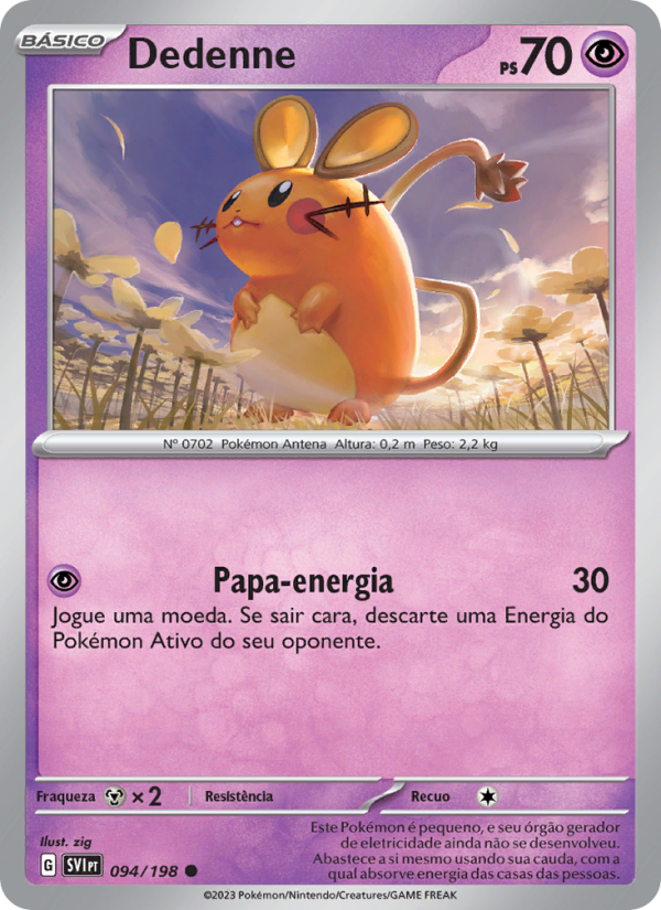 Dedenne 094 — Escarlate e Violeta (Portuguese Pokémon TCG card)