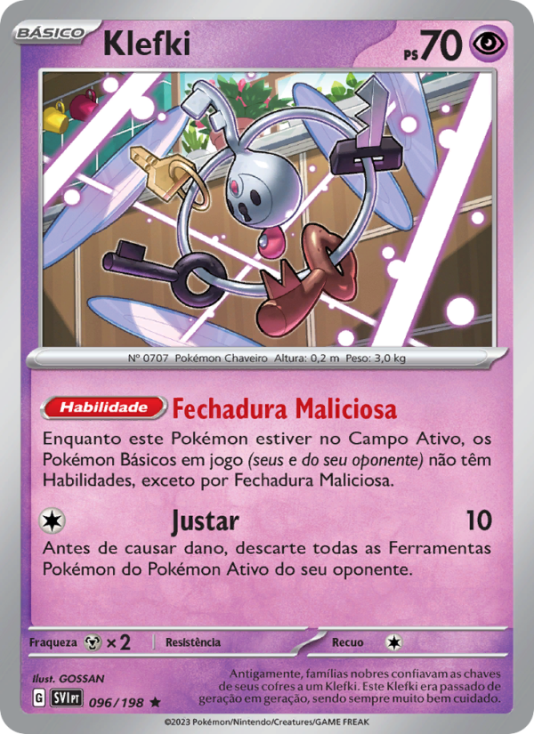 Klefki 096 — Escarlate e Violeta (Portuguese Pokémon TCG card)