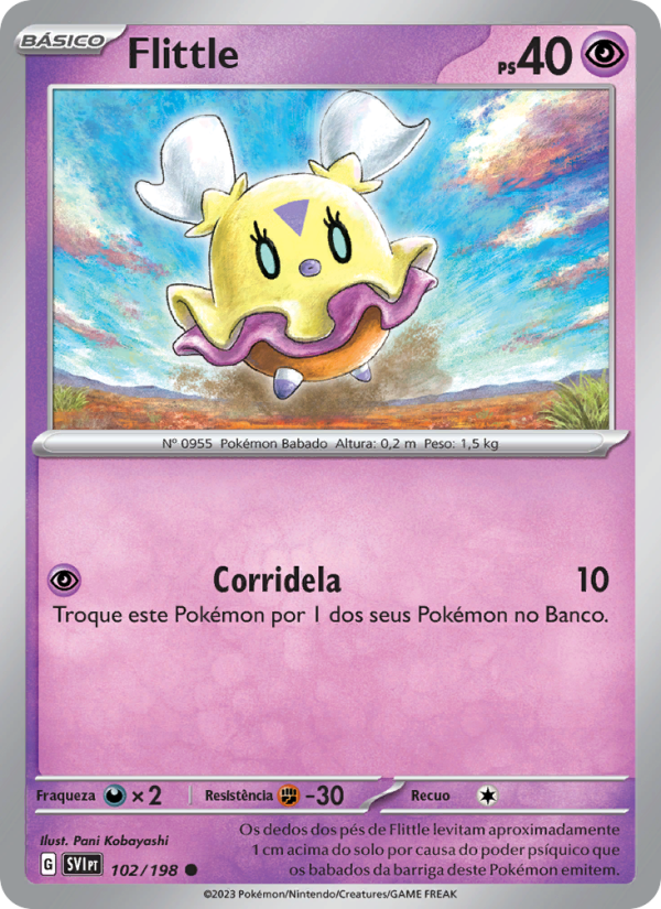 Flittle 102 — Escarlate e Violeta (Portuguese Pokémon TCG card)