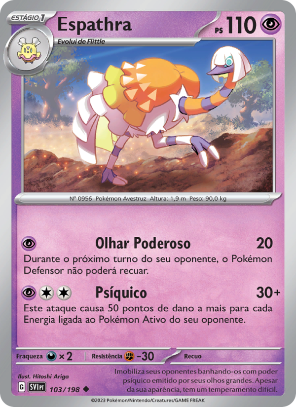Espathra 103 — Escarlate e Violeta (Portuguese Pokémon TCG card)