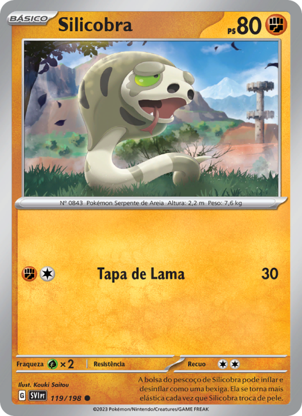 Silicobra 119 — Escarlate e Violeta (Portuguese Pokémon TCG card)