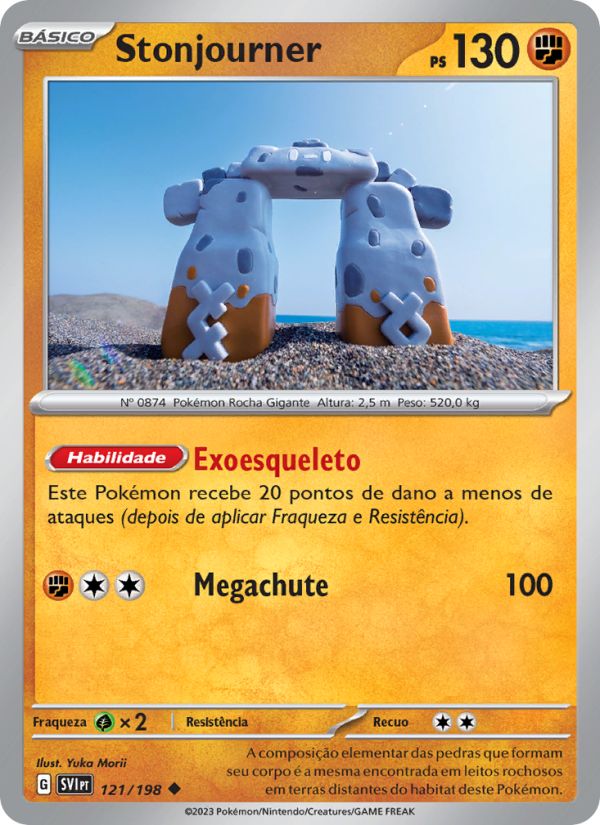Stonjourner 121 — Escarlate e Violeta (Portuguese Pokémon TCG card)