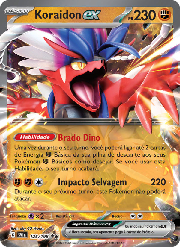 Koraidon ex 125 — Escarlate e Violeta (Portuguese Pokémon TCG card)