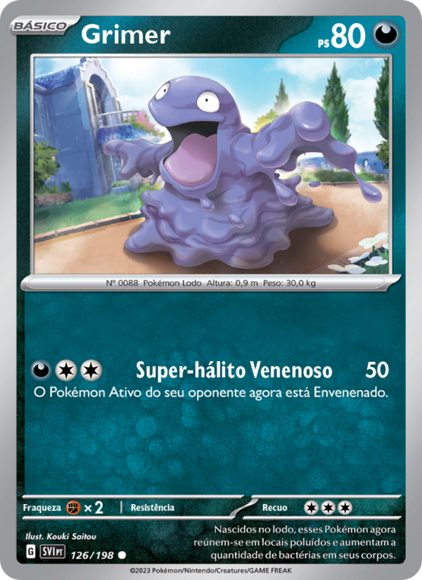 Grimer 126 — Escarlate e Violeta (Portuguese Pokémon TCG card)