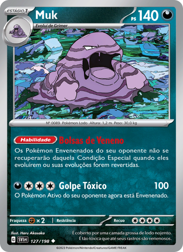 Muk 127 — Escarlate e Violeta (Portuguese Pokémon TCG card)