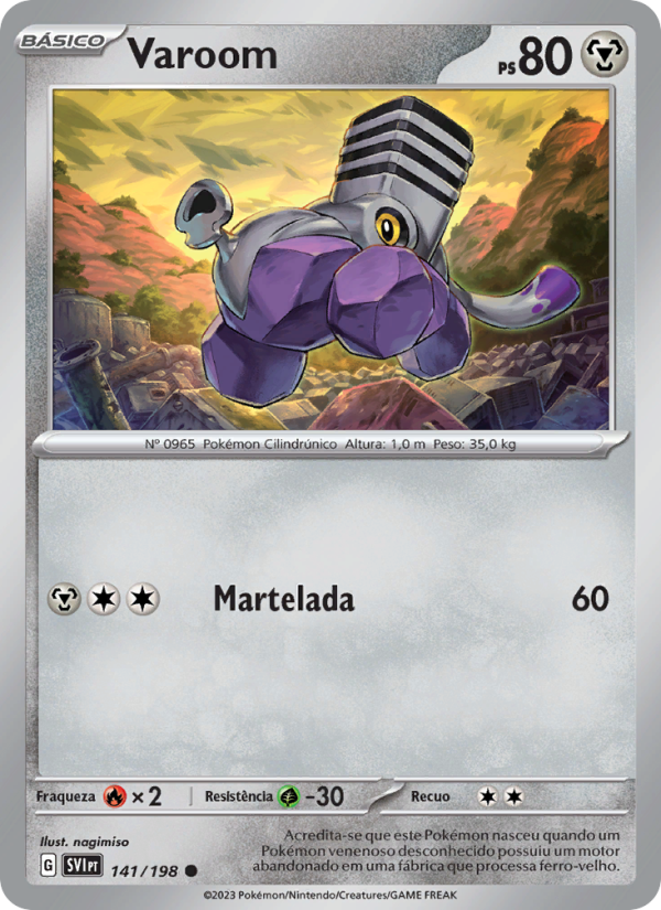 Varoom 141 — Escarlate e Violeta (Portuguese Pokémon TCG card)