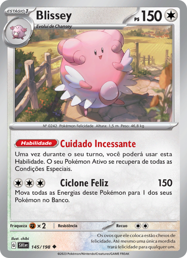 Blissey 145 — Escarlate e Violeta (Portuguese Pokémon TCG card)