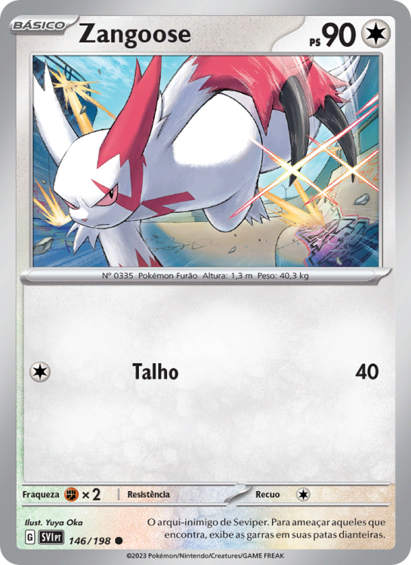 Zangoose 146 — Escarlate e Violeta (Portuguese Pokémon TCG card)