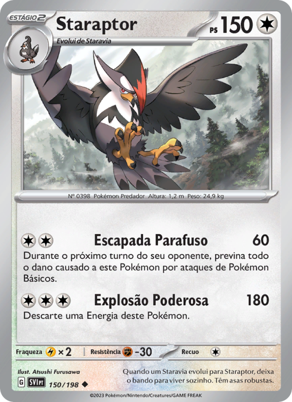 Staraptor 150 — Escarlate e Violeta (Portuguese Pokémon TCG card)