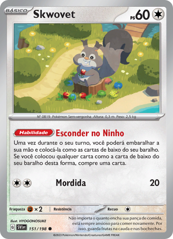 Skwovet 151 — Escarlate e Violeta (Portuguese Pokémon TCG card)