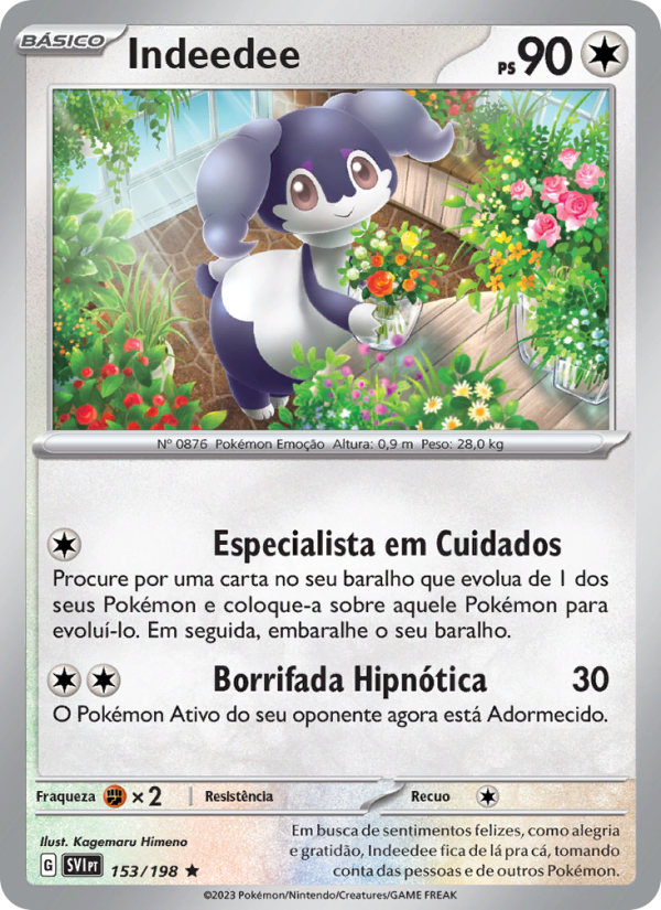 Indeedee 153 — Escarlate e Violeta (Portuguese Pokémon TCG card)