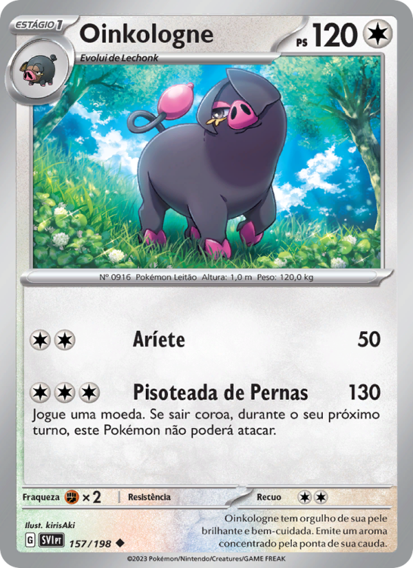 Oinkologne 157 — Escarlate e Violeta (Portuguese Pokémon TCG card)