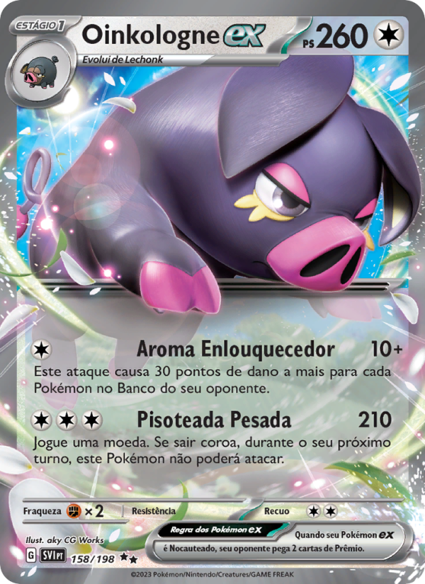 Oinkologne ex 158 — Escarlate e Violeta (Portuguese Pokémon TCG card)