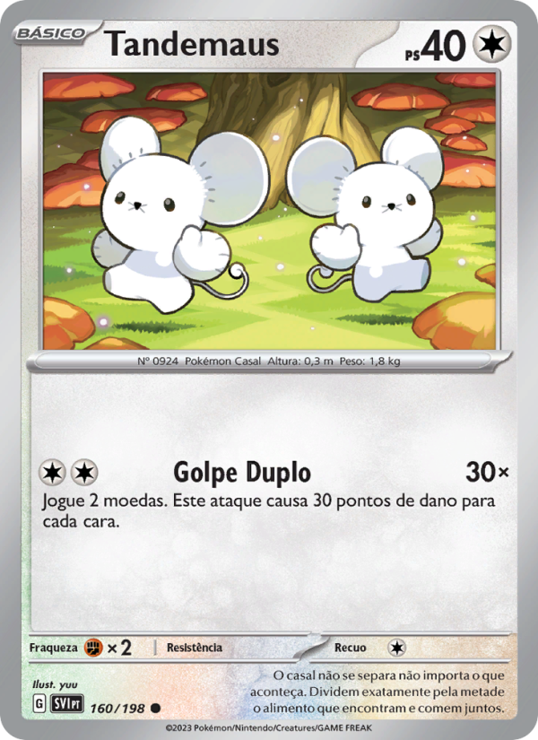 Tandemaus 160 — Escarlate e Violeta (Portuguese Pokémon TCG card)