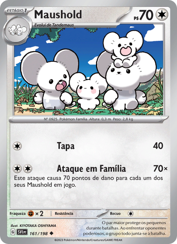 Maushold 161 — Escarlate e Violeta (Portuguese Pokémon TCG card)