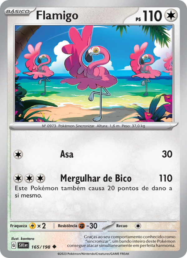 Flamigo 165 — Escarlate e Violeta (Portuguese Pokémon TCG card)