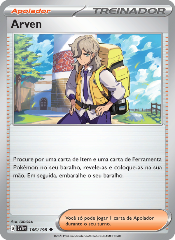 Arven 166 — Escarlate e Violeta (Portuguese Pokémon TCG card)