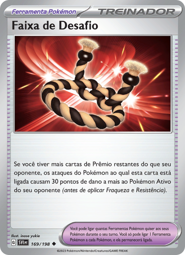 Faixa de Desafio 169 — Escarlate e Violeta (Portuguese Pokémon TCG card)