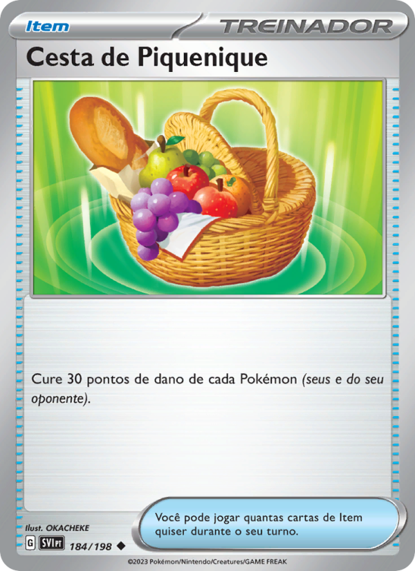 Cesta de Piquenique 184 — Escarlate e Violeta (Portuguese Pokémon TCG card)