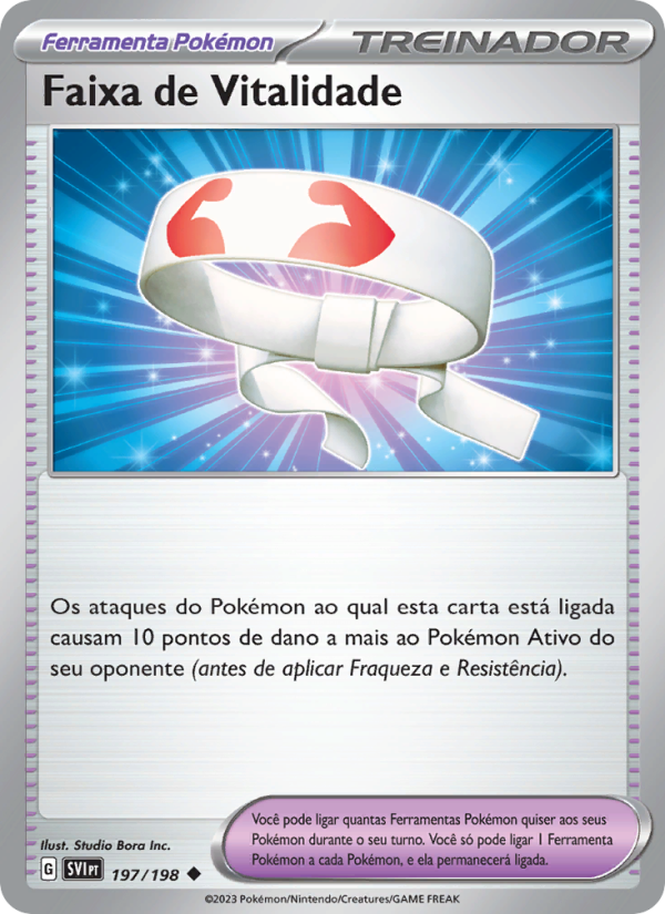 Faixa de Vitalidade 197 — Escarlate e Violeta (Portuguese Pokémon TCG card)