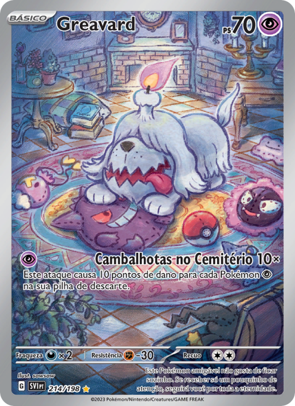 Greavard 214 — Escarlate e Violeta (Portuguese Pokémon TCG card)