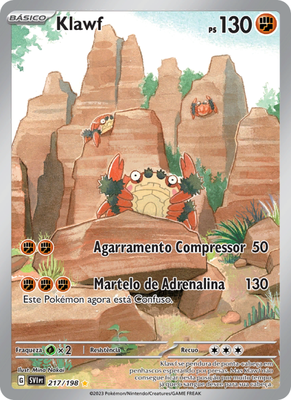 Klawf 217 — Escarlate e Violeta (Portuguese Pokémon TCG card)