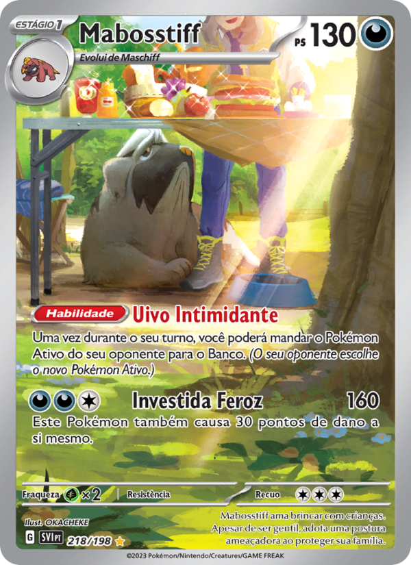 Mabosstiff 218 — Escarlate e Violeta (Portuguese Pokémon TCG card)