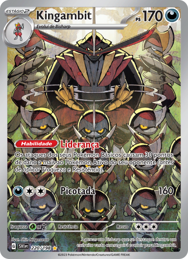 Kingambit 220 — Escarlate e Violeta (Portuguese Pokémon TCG card)