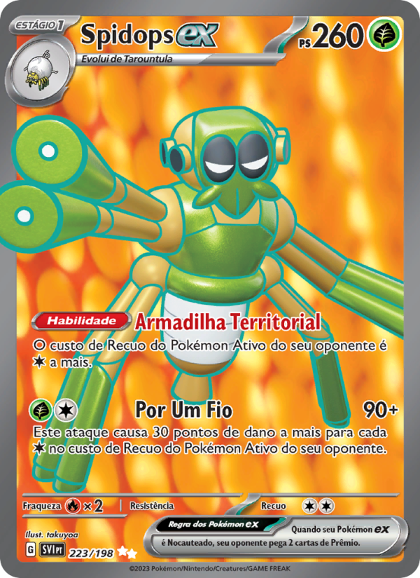 Spidops ex 223 — Escarlate e Violeta (Portuguese Pokémon TCG card)