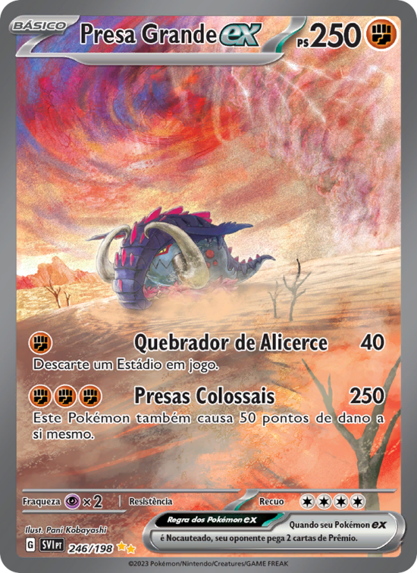 Presa Grande ex 246 — Escarlate e Violeta (Portuguese Pokémon TCG card)