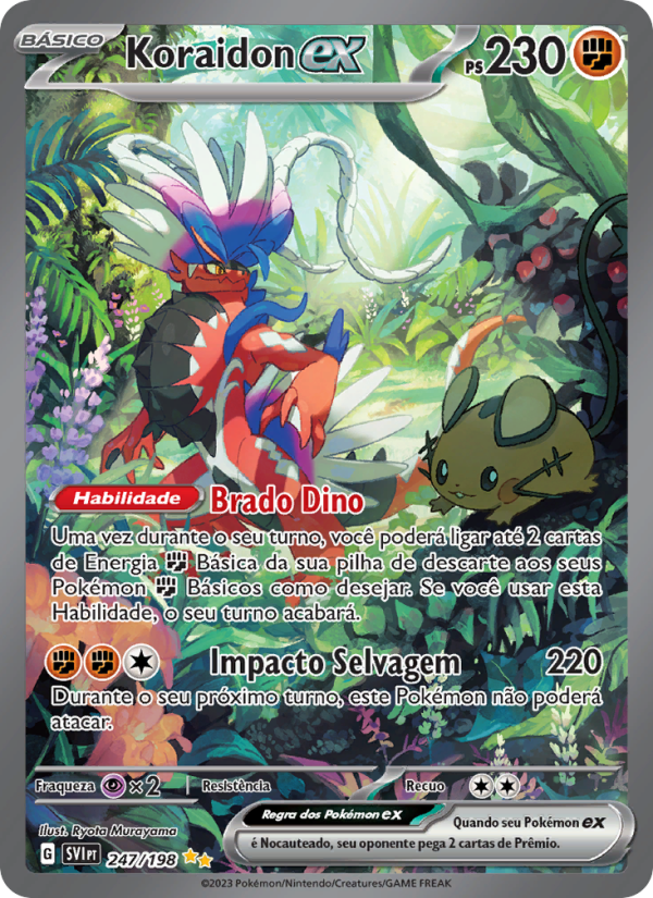 Koraidon ex 247 — Escarlate e Violeta (Portuguese Pokémon TCG card)
