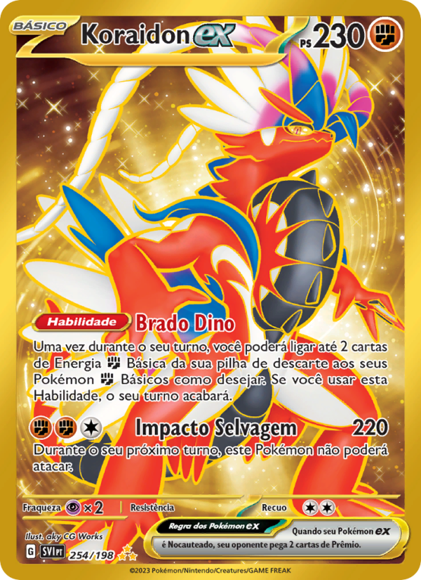 Koraidon ex 254 — Escarlate e Violeta (Portuguese Pokémon TCG card)