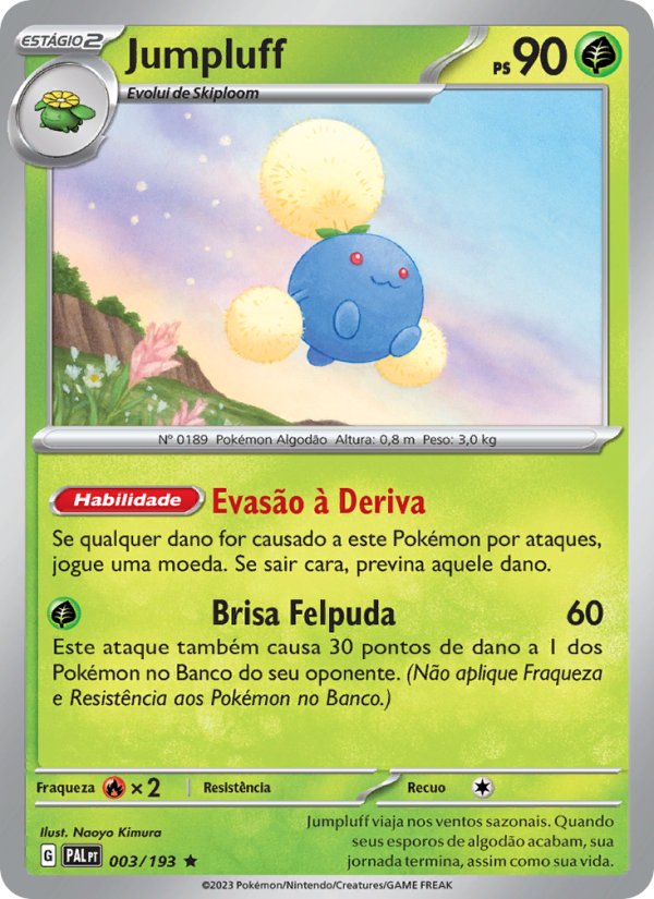 Jumpluff 003 — Evoluções em Paldea (Portuguese Pokémon TCG card)