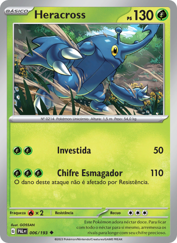 Heracross 006 — Evoluções em Paldea (Portuguese Pokémon TCG card)