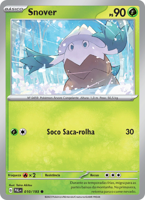 Snover 010 — Evoluções em Paldea (Portuguese Pokémon TCG card)