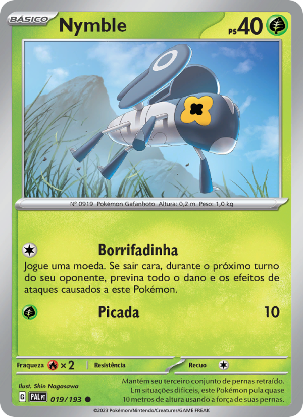 Nymble 019 — Evoluções em Paldea (Portuguese Pokémon TCG card)
