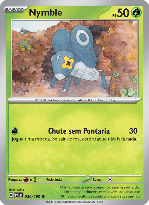 Nymble 020 — Evoluções em Paldea (Portuguese Pokémon TCG card)