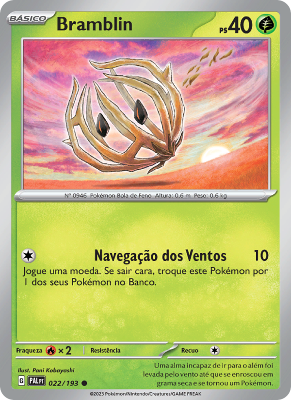Bramblin 022 — Evoluções em Paldea (Portuguese Pokémon TCG card)