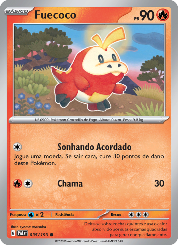 Fuecoco 035 — Paldea Evolved (Portuguese Pokémon TCG card)
