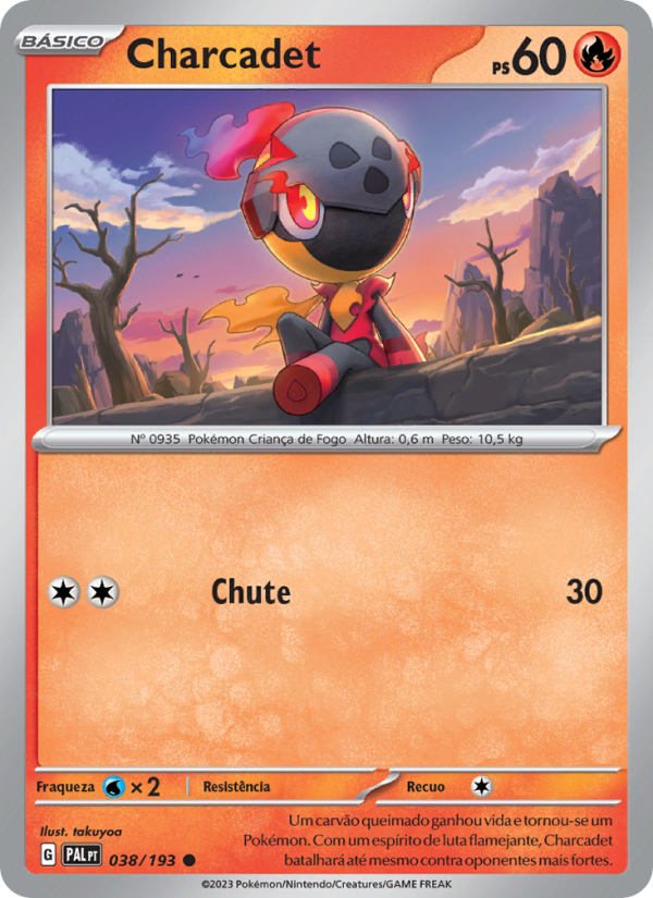 Charcadet 038 — Evoluções em Paldea (Portuguese Pokémon TCG card)