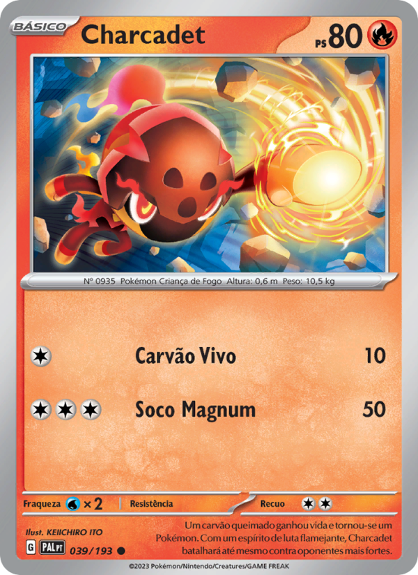 Charcadet 039 — Evoluções em Paldea (Portuguese Pokémon TCG card)