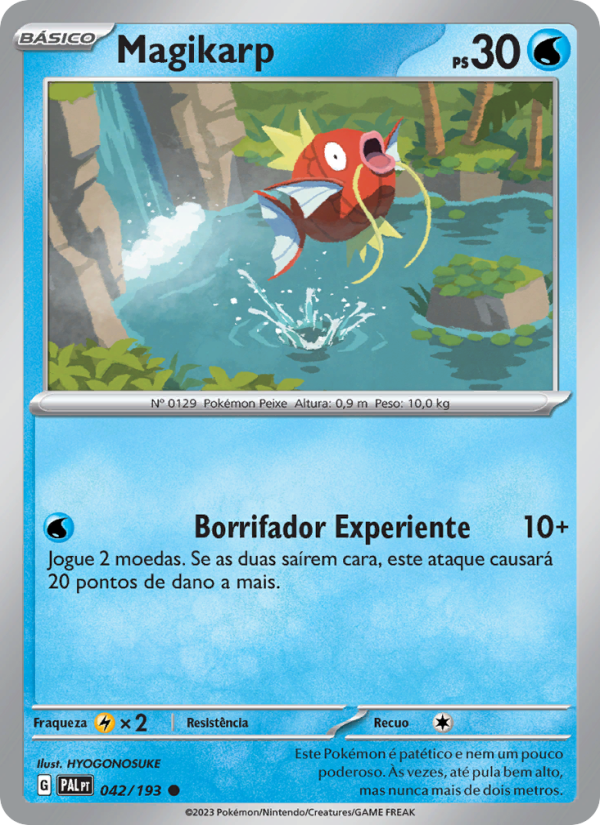 Magikarp 042 — Evoluções em Paldea (Portuguese Pokémon TCG card)