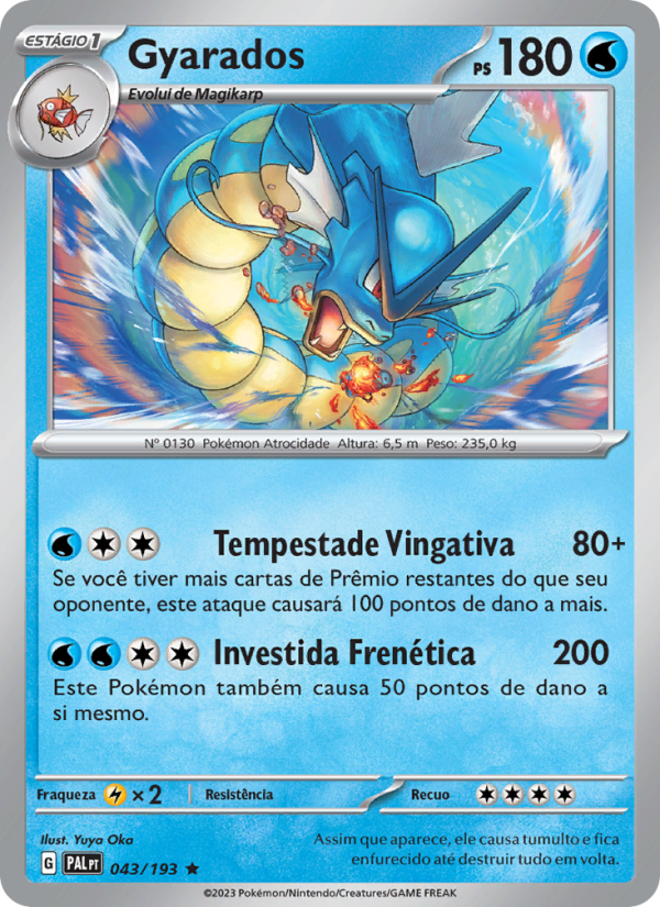 Gyarados 043 — Evoluções em Paldea (Portuguese Pokémon TCG card)