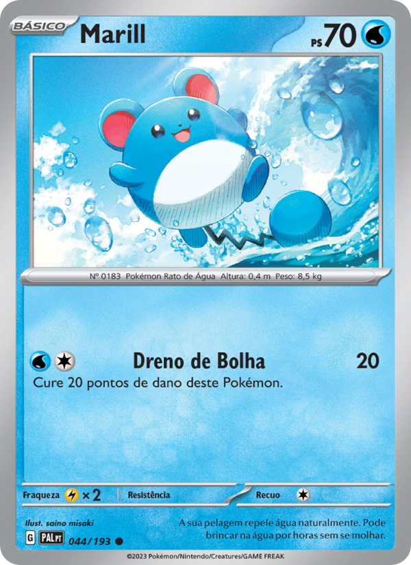 Marill 044 — Paldea Evolved (Portuguese Pokémon TCG card)